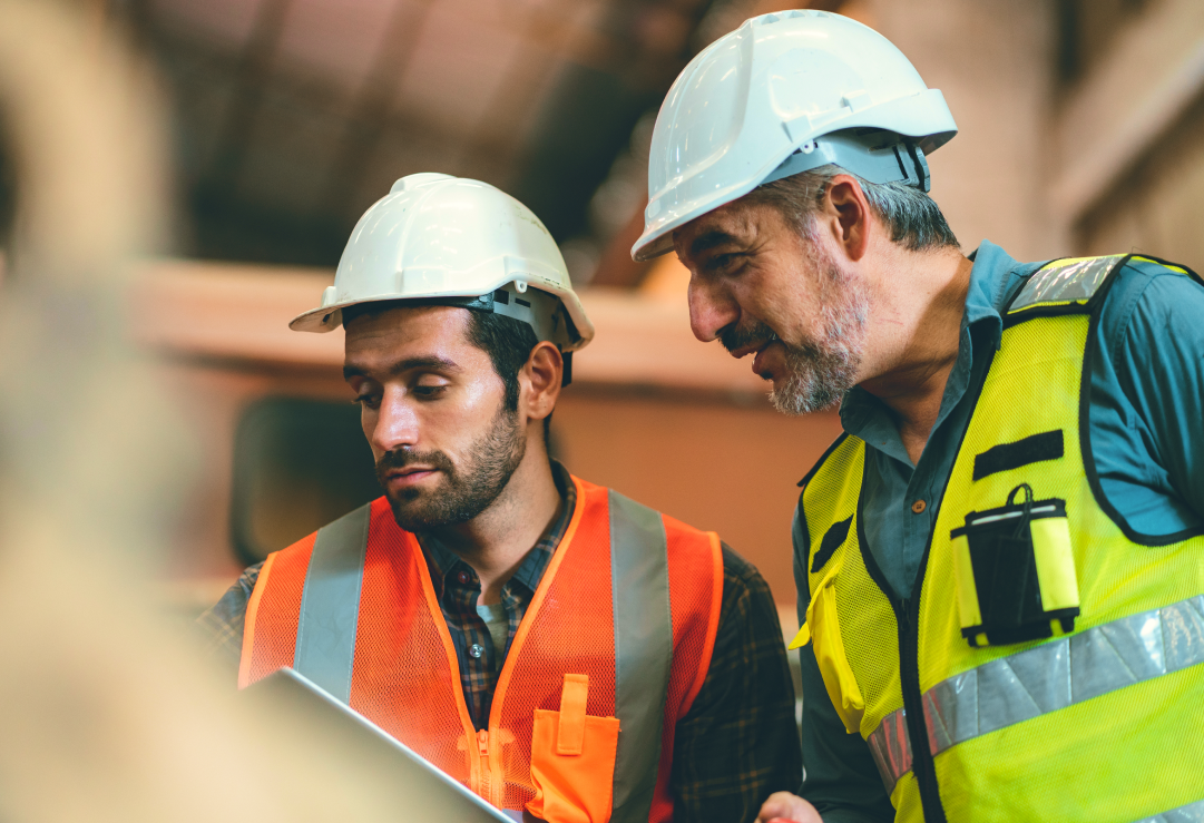 Granville technicians reviewing an installation project